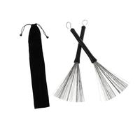 OFFSCH Spazzole Per Tamburo in Filo D'acciaio Set Da 3 Borsa Portatile, Spazzole Speciali Per Batteristi Principianti e Gruppi Giovanili, Pulitore Per Batteria Stabile e Resistente