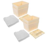 OFFSCH Stampo Tofu Lavabile in Plastica Kit DIY per Produttori Tofu e Formaggi Pressa per Facile da Usare per Cucina Domestica Filtrante Incluso