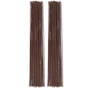 OFFSCH Steli di Fiori Artificiali 100 Pezzi 2 MM X 40 CM Color Coffee in Carta e Ferro per Craft Making e Garden