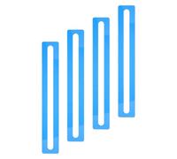 OFFSCH Strisce Guida alla Lettura per Dislessia 4 Pezzi in Acrilico Blu, Righello Trasparente per Migliorare Concentrazione e Supporto Lettura Carte Mahjong