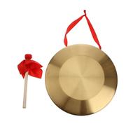 OFFSCH Strumento Percussione Gong Cinese in Rame con Martello Rosso Suono Nitido e Potente per Eventi Feste e Cerimonie Leggero e Portatile Rame Resistente
