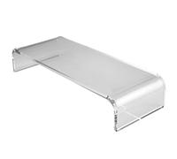 OFFSCH Supporto Monitor Acrilico Trasparente da Scrivania Alzata Computer per Tastiera e Monitor Rialzo Ergonomico Ufficio e Studio Resistente e Antiaffaticamento