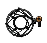 OFFSCH Supporto per Microfono Metallo Antiurto Riduce Trillo Vibrazioni Adatto Microfoni Registrazione Nero