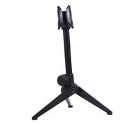 OFFSCH Supporto per Microfono Triangolare Regolabile da Tavolo in Metallo e Plastica Nera, Mensola Leggera per Microfono Altezza Adattabile per Canto, Registrazione e Riunioni Online