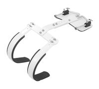 OFFSCH Supporto Per Rullante in Lega Di Alluminio Regolabile Con Tracolla Bianca, Telaio Posteriore Per Percussioni Da Marcia, Accessorio Per Rullante Facile Da Montare e Trasportare