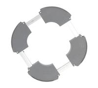 OFFSCH Supporto Piante con Ruote Girevoli Bloccabili Base Scorrevole in ABS e Acciaio Inossidabile Sottovaso Antiscivolo per Vasi Pesanti Carrello Mobile per Fioriere ed Esterni e