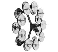 OFFSCH Tamburello a Doppio Ordine in Lega di Alluminio e Abs per Batteria, Accessorio Hi-hat per Migliorare Ritmo e Stratificazione Sonora in Vari Generi Musicali