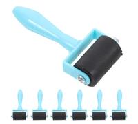 OFFSCH Textile Printing Tools, Printmaking Rubber Baren Tool, Set 7 Pezzi in Gomma e Plastico, Facile da Pulire, per Pittura e Block Printing Roller Art