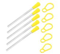 OFFSCH Triangolo di Percussione in Ferro Bacchette e Bastoncini, Set 10 Pezzi Martelli Resistenti, Strumento Musicale Manuale per Professionisti e Studenti, Accessorio per Percussioni