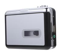 OFFSCH USB Cassette Player, lettore di cassette personale, plastica argento, alimentazione con 2 x AA, trasferimento diretto su chiavetta USB, per ascolto domestico