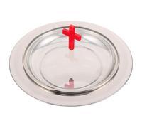 OFFSCH Vassoio per Comunione in Acciaio con Copertura Piatti Resistenti per Chiesa Servizio Altarino per Cerimonie Religiose e Battesimi Design Elegante e Portatile