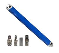 Offset Extension Wrench, Úniveřsal Adjustable Wrènch Set With 1/2" 1/4" 3/8" Square Drive Adapters, Multi-Purpose Tightening Extension Wreñch For Small Spaces, Heavy Duty Chrome Vanadium Steel, 1 set