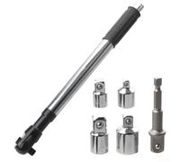 Offset per chiave a percussione per spazi ristretti, adattatore in metallo da 1/2 pollice con interruttore di inversione rapida per riparazioni auto e attività idrauliche, kit di utensili manuali nero