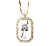 offside arbitro bandiera gatto arbitro collana pendente diamante cristallo gioielli d'oro