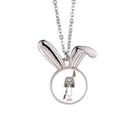 offside bandiera arbitro gatto arbitro coniglio collana ciondolo coniglietto animale gioielli regalo