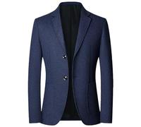 OFFSUM Cappotto Blazer Da Uomo - Autunno Uomo Business Casual Suit Giacche Slim Abbigliamento Formale Top Elegante Classico Matrimonio Ufficio Festa Streetwear, Blu, M