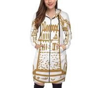 OFFSUM Giacca Con Cappuccio Da Donna - Ras Al Khaimah Bandiera Nazionale Cardigan Casual Da Esterno Con Tasca Con Cerniera, Cappotto Lungo, Abbigliamento Da Strada, Moda Autunno Inverno, Vestiti Ca