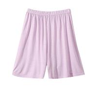 OFFSUM Pantaloni del Pigiama da Donna - 3Xl-7Xl Pantaloni da Notte in Cotone Sottile Estivo Donna Taglie Forti Indumenti da Notte Larghi Pantaloncini Casual Comodi Indumenti da Notte Semplici,Porp