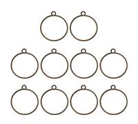 Ofggd 10 Pezzi Vassoi Vuoti Con Lunetta Rotonda Pressa Trailer Resina UV Cornice Vuota Con Passante Per Artigianato Gioielli Artigianato Per Resina, Taglia unica, come descritto