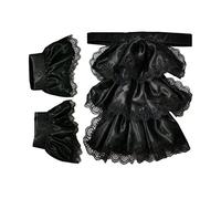 Ofggd Set coloniale Jabot con inserti in pizzo, collare con manette, accessorio per costume per uomini, donne, bambini, polsini Jabot
