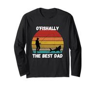 Ofishally The Best Dad Vintage Fisherman Festa del papà Maglia a Manica