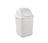 OFITURIA Cubo de Basura con Tapa Basculante Contenedor para Residuosvde Polietileno Multiusos Capacidad 25 litros Color Blanco