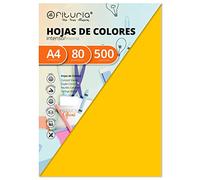 OFITURIA FAB-15647 Pack 500 Hojas Color Oro Tamaño A4 80g