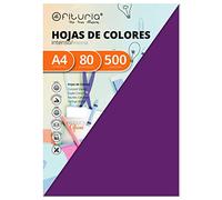 OFITURIA FAB-16973 Pack 500 Hojas Color Morado Tamaño A4 80g