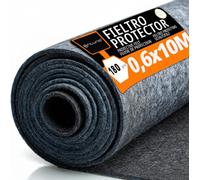 OFITURIA Feltro protettivo per pavimenti 60 cm x 10 m, 180 g/m², confezione da 1 pz, ideale per proteggere i pavimenti durante pittura e lavori (60cmx10m, 1 pz)