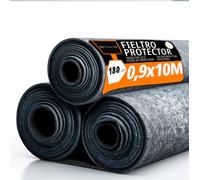 OFITURIA Feltro protettivo per pavimenti 90 cm x 10 m, 180 g/m², confezione da 3 pz, ideale per proteggere i pavimenti durante pittura e lavori (90cmx10m, 3 pz)