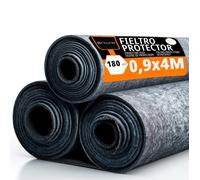 OFITURIA Feltro protettivo per pavimenti 90 cm x 4 m, 180 g/m², confezione da 3 pz, ideale per proteggere i pavimenti durante pittura e lavori (90cmx4m, 3 pz)