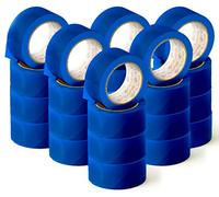 OFITURIA Nastro Adesivo, Colore Blu, Nastro per Imballaggio e Organizzazione di Scatole e Spedizioni, Sigillo di Vari Colori Vivaci 66 mt x 48 mm (24 unità - Blu)