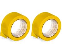 OFITURIA Nastro Adesivo, Colore Giallo, Nastro per Imballaggio e Organizzazione di Scatole e Spedizioni, Sigillo di Vari Colori Vivaci 66 mt x 48 mm (1 unità - Giallo) (Confezione da 2)