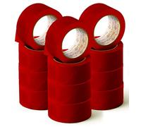 OFITURIA Nastro Adesivo, Colore Rosso, Nastro per Imballaggio e Organizzazione di Scatole e Spedizioni, Sigillo di Vari Colori Vivaci 66 mt x 48 mm (12 unità - Rosso)