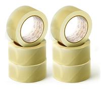 OFITURIA Nastro adesivo per imballaggio trasparente per imballaggio di scatole di cartone di spedizioni, matrimoni, prodotto per confezioni sicure (36 cms x 120 mts - Transparente, 6 Rollos)