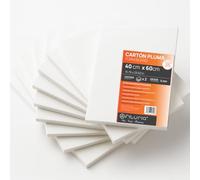 OFITURIA Pannello in Schiuma Bianco Adesivo 40x60 cm Pack 2 pz, Lastra di Polistirene Espanso Leggero e Rigido, Foamboard Multiuso a Taglio Facile, Ideale per Lavoretti, Modelli ed Esposizioni, 5 mm