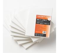 OFITURIA Pannello in Schiuma Bianco Adesivo 50x70 cm Pack 2 pz, Lastra di Polistirene Espanso Leggero e Rigido, Foamboard Multiuso a Taglio Facile, Ideale per Lavoretti, Modelli ed Esposizioni, 5 mm