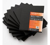 OFITURIA Pannello in Schiuma Nero A3 (29.7x42 cm) Pack 12 pz, Lastra di Polistirene Espanso Leggero e Rigido, Foamboard Multiuso a Taglio Facile, Ideale per Lavoretti e Modelli, Spessore 5 mm