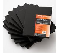 OFITURIA Pannello in Schiuma Nero A4 (21x29.7 cm) Pack 12 pz, Lastra di Polistirene Espanso Leggero e Rigido, Foamboard Multiuso a Taglio Facile, Ideale per Lavoretti e Modelli, Spessore 5 mm