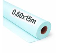 OFITURIA Papel Kraft Azzurro Pastello - Rollo 0,60x15m - 6 Rotoli - Carta da pacchi e carta da regalo, carta da imballaggio per spedizioni e fai-da-te, resistente e facile da tagliare