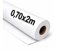 OFITURIA Papel Kraft Bianco - Rollo 0,70x2m - 1 Rotolo - Carta da pacchi e carta da regalo, carta da imballaggio per spedizioni e fai-da-te, resistente e facile da tagliare