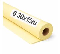 OFITURIA Papel Kraft Giallo Pastello - Rollo 0,60x15m - 6 Rotoli - Carta da pacchi e carta da regalo, carta da imballaggio per spedizioni e fai-da-te, resistente e facile da tagliare