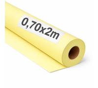 OFITURIA Papel Kraft Giallo Pastello - Rollo 0,70x2m - 1 Rotolo - Carta da pacchi e carta da regalo, carta da imballaggio per spedizioni e fai-da-te, resistente e facile da tagliare