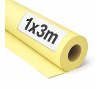 OFITURIA Papel Kraft Giallo Pastello - Rollo 1x3m - 3 Rotoli - Carta da pacchi e carta da regalo, carta da imballaggio per spedizioni e fai-da-te, resistente e facile da tagliare
