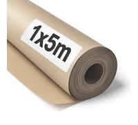 OFITURIA Papel Kraft Marrone Naturale - Rollo 1x5m - 6 Rotoli - Carta da pacchi e carta da regalo, carta da imballaggio per spedizioni e fai-da-te, resistente e facile da tagliare