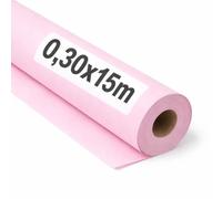OFITURIA Papel Kraft Rosa Pastello - Rollo 0,30x15m - 3 Rotoli - Carta da pacchi e carta da regalo, carta da imballaggio per spedizioni e fai-da-te, resistente e facile da tagliare