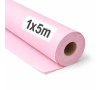 OFITURIA Papel Kraft Rosa Pastello - Rollo 1x5m - 6 Rotoli - Carta da pacchi e carta da regalo, carta da imballaggio per spedizioni e fai-da-te, resistente e facile da tagliare