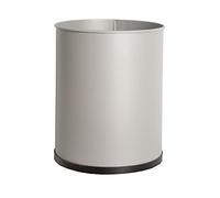 OFITURIA Papelera de Interior Metálica Capacidad 16 litros Color Plata Multiusos Ideal para Escritorio y Oficina