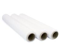 OFITURIA Pellicola bianca per imballaggio da 50 cm x 200 metri di lunghezza - rotolo di pellicola elastica manuale per l'imballaggio industriale - 3 pezzi