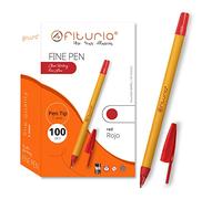 OFITURIA Penne a punta fine, colore rosso, confezione da 100 pezzi, punta 1 mm precisione e dettaglio, ideali per diversi ambienti come ufficio, casa e scuola (scatola 100 pz.)